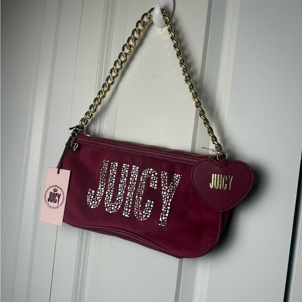 JUICY velvet shoulder bag NWT - Picture 2 of 7